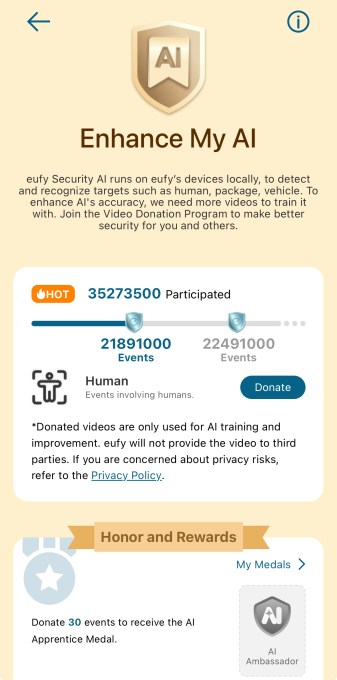 Anker는 Eufy 카메라 사용자들에게 인공지능 학습 목적으로 영상을 제공하는 것에 대한 보상으로 돈을 지급하겠다고 밝혔습니다.