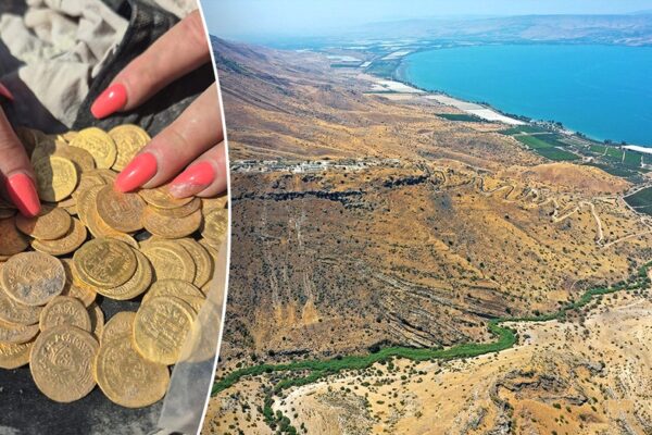 Gleaming gold coins and antique jewels discovered in Christian settlement close to the Sea of Galilee