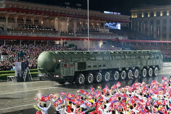 North Korea's Kim Jong Un Parades 'Most Powerful' Ballistic Missile Before Foreign Dignitaries During Military Display
