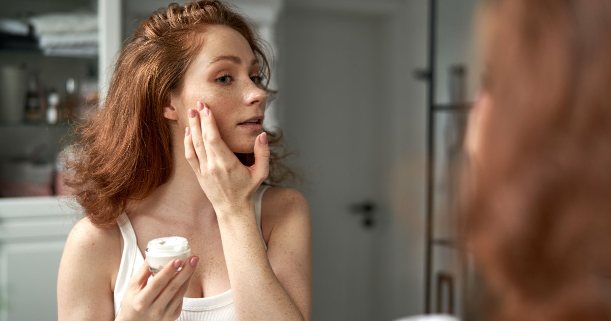 Skin prone to rosacea? This sunscreen corrects redness while calming (and shielding) with only one application.