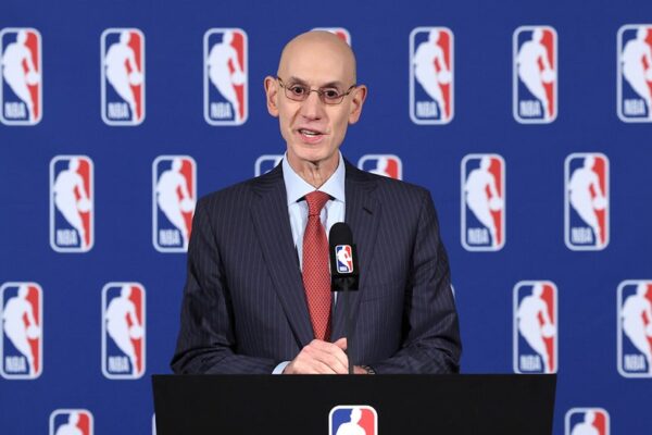 The NBA commissioner speaks publicly about the gambling controversy.