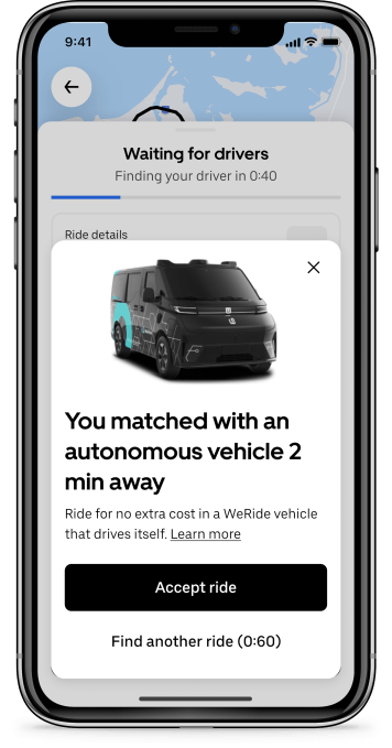 Uber and WeRide's self-driving taxi service in Abu Dhabi has officially become driverless.