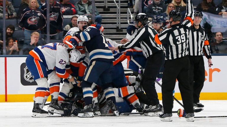 Islanders’ retaliation sparks mayhem during loss to Blue Jackets