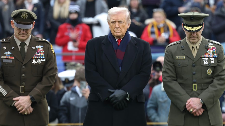 Protests erupt outside Army-Navy game amid Trump's attendance