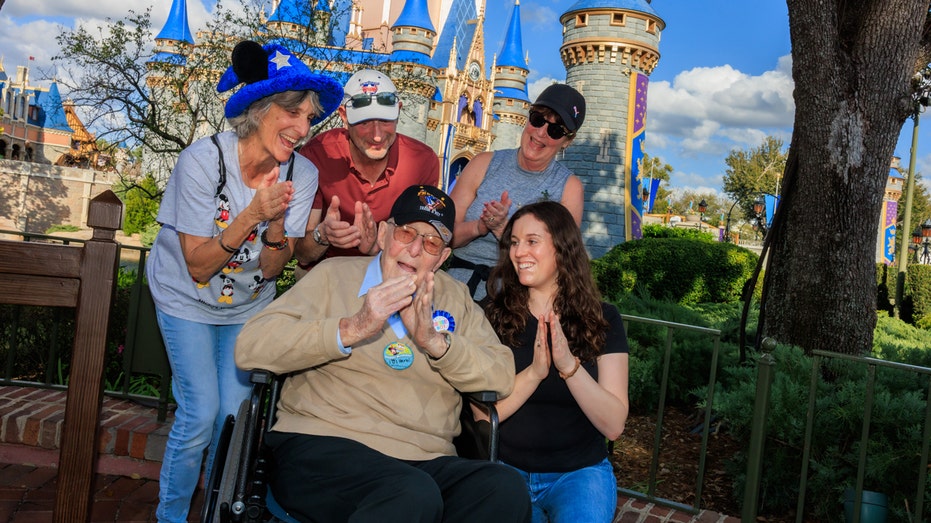 Disney World honors World War II veteran’s birthday with moving flag retreat ceremony