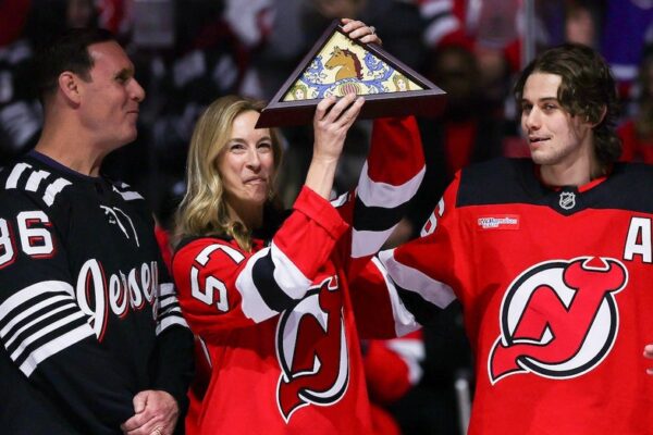 NJ Gov. Mikie Sherrill booed at Devils game honoring US Olympic hockey hero Jack Hughes
