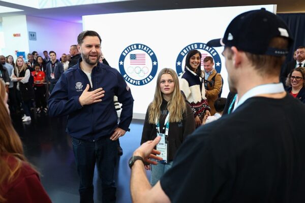 Vance, Rubio cheer on Team USA women's ice hockey in their Winter Olympics opening win