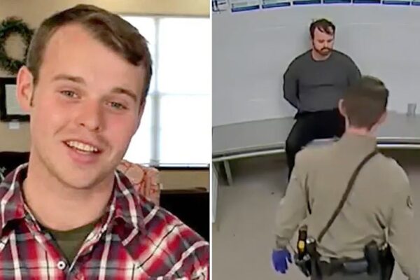 Joseph Duggar searched with hands against wall in booking video after child molestation arrest