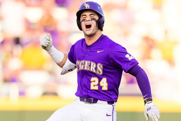 LSU infielder tosses bat sky-high after clutch home run in comeback win