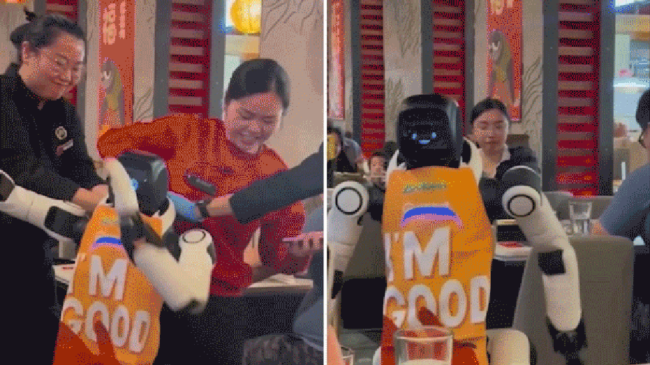 Restaurant robot goes haywire, sends tableware flying before breaking out in dance moves
