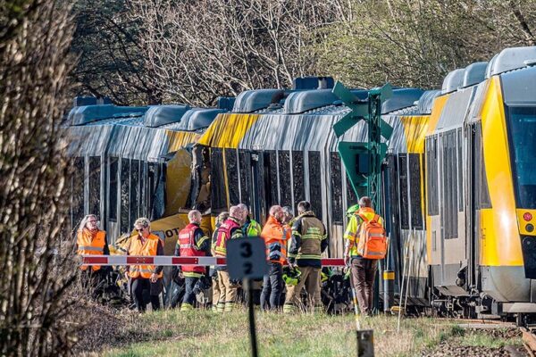 2 trains collide in Denmark, leaving 5 people critically injured