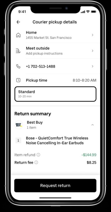 Uber will now pick up your returns from your doorstep