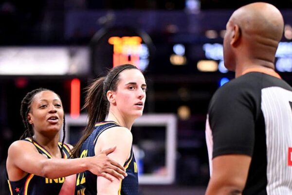Caitlin Clark gets technical foul after tense interaction with referee in Fever win over Sparks